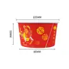 Venta al por mayor de fábrica, tazones de papel desechables, cajas de almuerzo para llevar, arroz frito, tofu apestoso, recipientes redondos espesos de grado alimenticio, personalizables