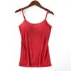 Camisola modal de talla grande para mujer, copa fija con almohadilla para el pecho, ropa interior fina para mujer