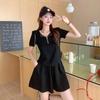 Ropa de Mujer Talla Grande Traje de Verano para Mujer Suelto Casual Deportivo Reductor de Edad Dos Piezas Look Delgado Cubre Carne Traje de Falda Mujer