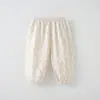 Pantalones de Niña Verano Finos de Bebé Algodón Puro Clase A Cómodos para Casa Ropa de Abrigo para Niño Pantalones Repelentes de Mosquitos para Niños