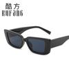 Gafas de sol rectangulares de montura pequeña de color rojo de red europea y americana para mujer, gafas de sol con personalidad de moda, gafas de hip-hop, una generación de cabello