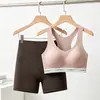 Conjunto de Sujetador Deportivo para Mujer de Verano, Sujetador a Prueba de Impactos para Fitness y Running para Mujer con Soporte Lateral Integrado para el Pecho, Hermoso Sujetador tipo Chaleco de Espalda