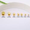 Contas Florais Multi-Corte Banhadas a Ouro 18K com Conservação de Cor, Contas Diagonais, Acessórios para Pulseira, Materiais para Miçangas Manuais DIY, Pequenas Contas Douradas