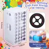 Estante de pintura giratorio transfronterizo para escritorios de estudiantes, estante de almacenamiento para pintura al óleo y acrílico, caja de almacenamiento de pintura giratoria con múltiples orificios