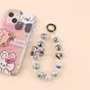 Cadena de Cuentas de Colores con Lazo Cadena para Funda de Teléfono Móvil DIY Cadena de Cuentas Degradadas Corazón de Melocotón Cadena para Teléfono Móvil Tono Vibrante Cadena para Teléfono Móvil