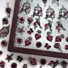 [Rosa Engaiolada] Pingente de Liga de Metal Coroa Escura de Corvo Artesanal com Contas Material DIY Acessórios para Pulseira