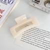 2025 Verão Branco Moda Presilha de Cabelo Presilha Tubarão de Cabelo Sofisticada para Parte de Trás da Cabeça Presilha Grande Texturizada Acessório de Cabelo