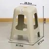Banqueta de plástico para uso doméstico, empilhável, espessa, moderna, simples, elegante, adequada para mesas de jantar, confortável para sentar por longos períodos