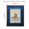Pintura de Parede Thangka de Buda Tara Verde Pintada à Mão Buda Tara Mural Zen Pintura Decorativa para Sala de Estar Entrada