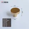 Liga de Alumínio Cabo Redondo Dourado Puxador de Gaveta de Armário Porta de Guarda-Roupa Ferragens para Móveis Puxador Preto de Furo Único