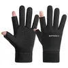 Guantes Cálidos para Conducir en Otoño e Invierno para Hombres y Mujeres, Cortavientos, Resistentes al Frío, Antideslizantes, Compatibles con Pantalla Táctil, Guantes Forrados de Polar para Correr y Ciclismo al Aire Libre