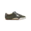 Zapatos de entrenamiento casuales vintage desgastados de cuero genuino en stock para mujer, zapatillas versátiles nuevas con correas de contraste, zapatillas que aumentan la altura