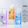 Trofeo de cristal personalizado con panel biselado iridiscente fluido, estrella de cinco puntas, premio de alta gama para la reunión anual de la empresa, premio al empleado destacado