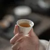 Taza de Té de Cerámica Esmaltada en Ceniza de las Dinastías Tang y Song, de Pared Delgada, Taza Individual para Uso Doméstico para Juego de Té Gongfu, Taza de Té Simple para el Hogar para Beber Té