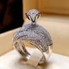 Anillo de pareja Cao Shi Hot, moda europea y americana, para mujer, circonita, regalo de cumpleaños, nuevo anillo transfronterizo.