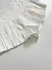 Moda Feminina Verão 2026 Novo Estilo Europeu e Americano Shorts Casuais Versáteis de Cintura Alta com Pregas Largas Cor Sólida Pregas Prensadas
