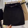Roupas Femininas Plus Size Outono e Verão 2025 Cintura Alta Stretch Roupa de Trabalho Jeans Saia Gorda mm Efeito Emagrecedor Justa no Quadril Saia Curta Evasê