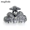 Nuevo Clip de Agarre Retro Plata Antigua Gotas de Agua Diamante Accesorios para el Cabello de Mujer Pasador Joyería Tienda Tocados Mayoreo
