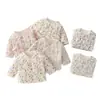 Jaqueta Meio-Costas para Bebê Recém-Nascido, Roupa Íntima Quente de Algodão, Algodão Puro 120g, Top de Bebê Estilo Monge Fino de Algodão para Outono e Inverno