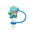 Funda para Popote de Oso Arcoíris Tapa para Popote Tapón de Polvo de Silicona Decoración de Popote de Fiesta de Anime Productos Transfronterizos