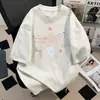 Camiseta de Manga Corta de Algodón Puro Talla Grande Europea y Americana 100 kg Nuevo Estilo 2026 Diseño de Nicho Top Holgado Oversize para Mujer