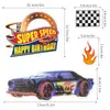 Set Transfronterizo de Inserts Decorativos para Pastel de Coche de Carreras Hot Wheels, Toppers para Pastel de Cumpleaños con Temática de Vehículo Todoterreno, Artículos para Fiesta