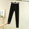 Nuevos pantalones térmicos para mujer de otoño e invierno hechos de terciopelo alemán, pantalones térmicos elásticos de cintura alta para mujer, leggings de terciopelo de doble cara para mujer