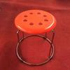 Taburete Redondo de Plástico Grueso Antideslizante de Roble para Hogar Silla de Comedor Simple Moderna Comercial Portavelas Simple de Hierro