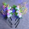 Nueva Diadema de Orejas de Conejo Luminosa Accesorio para el Cabello Parpadeante de Año Nuevo Pinza para el Cabello Evento de Concierto Suministros para Fiesta de Nochevieja Infantil Venta al por Mayor