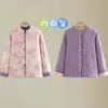Moda Feminina Inverno Novo Estilo Chinês Casaco de Algodão para Mulheres de Meia-Idade e Idosas, Jaqueta de Algodão Espessada Dupla Face Tendência