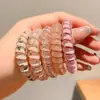 Goma para el pelo tipo cable de teléfono sin costuras, Cuerda para el pelo de alta gama que no daña el cabello, Goma elástica para mujeres, Goma de alta elasticidad para coleta, Accesorio para el pelo