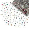 2*3 strass de circonita ovalada para decoración de uñas, strass blancos de moda y deslumbrantes, de fondo plano y forma irregular, accesorios de circonita para uñas ponibles