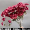 Arte Floral para Casamento Flor Vermelha Material de Fundo Decoração Ikebana Rosa Eucalipto Arranjo para Sala de Estar Interna