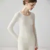 Suéter súper favorecedor de cachemir 100% para mujer, nuevo para otoño, cuello redondo, corte ajustado, suéter base de punto adelgazante
