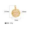 Moda Joker DIY Semiacabado Microincrustado Chapado en Cobre Accesorios de Girasol Accesorios Populares Europeos y Americanos Colgantes de Estrella