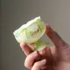Taza maestra de cerámica minimalista de pie de Miyan, taza de té con borde floral hecha a mano, taza de té de peonía pintada a mano, juego de té Kung Fu