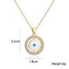 Fuentes transfronterizas australianas y antiguas de mercancías Europa y Estados Unidos comercio exterior Joyería Hot Copper con microincrustaciones de circonita personalidad gota de aceite Collar Ojo del Diablo