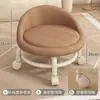 Banquinho Baixo com Rodas, Banquinho Doméstico Infantil para Aprendizagem com Rodas Universais, Banquinho Pequeno para Trabalho de Beleza, Pedicure, Cadeira Giratória com Rodas Silenciosas