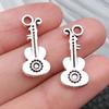 Instrumento musical de prata antigo símbolo musical pingente retrô joia de liga pingente acessórios para pulseira DIY colar chaveiro