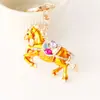 Llavero de Coche de Aleación con Esmalte de Zodiaco, Caballo, Animal, Caballo, Moda, Colgante para Hombre, Pequeño Regalo
