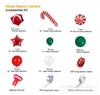 Conjunto de balão vermelho branco de Natal Caixa de presente de doces Balão de estrela vermelha Arco Guirlanda Decoração de festa de Natal