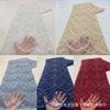 Tela de encaje bordada con lentejuelas de línea curva Ropa para brindis de novia Ropa para niños Vestido de falda tutú Sombrero para el cabello Tela bordada