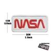 Pegatina bordada de la NASA con letras en inglés, pegatina de tela bordada, brazalete con velcro para ropa