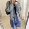 Chaqueta cárdigan de punto con hilo floral retro estilo coreano, sensación perezosa y relajada, para mujer, moderna, holgada, sensación de alta gama, suéter grueso para mujer