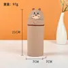 Estuche expandible de silicona, diseño lindo de caricatura, bolsa para papelería, caja de lápices de gran capacidad para estudiantes, estuche elegante y alto