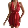 Comercio Exterior Europeo y Americano Lencería Erótica Suministro Amazon Camisola Atractiva de Malla para Mujer Camisón Transparente Sexy Ropa de Dormir