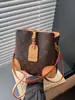 Bolso Cubo de Moda y Elegante 2026 Nuevo Bolso de Hombro Vintage Bolso de Mujer Bolso de Mano de Lujo de Alta Gama Bolso de Hombro Estampado