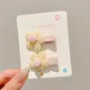 Pinça de Desenho Animado Fofa Envolvida em Tecido para Cabelo de Bebê, Não Machuca o Cabelo, Presilhas de Lanugo para Crianças, Presilhas de Cabelo para Bebê, Presilhas de Cabelo Doces com Laço