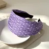 Diadema retro a cuadros y lunares estilo universitario para mujer, de ala ancha, que aumenta la altura, pinza para el pelo tipo corona, diadema, accesorio para el cabello de uso diario