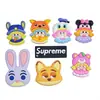 Parche Suave de PVC de Conejo Zorro de Dibujos Animados Creativo Zootopia para Funda de Teléfono Móvil DIY Flor para Zapato Joyería Pequeños Accesorios
